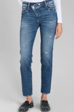 Le Temps des Cerises Zep Pulp Regular Taille Haute 7/8Eme Jeans Destroy Bleu N°2 Blue Cheap