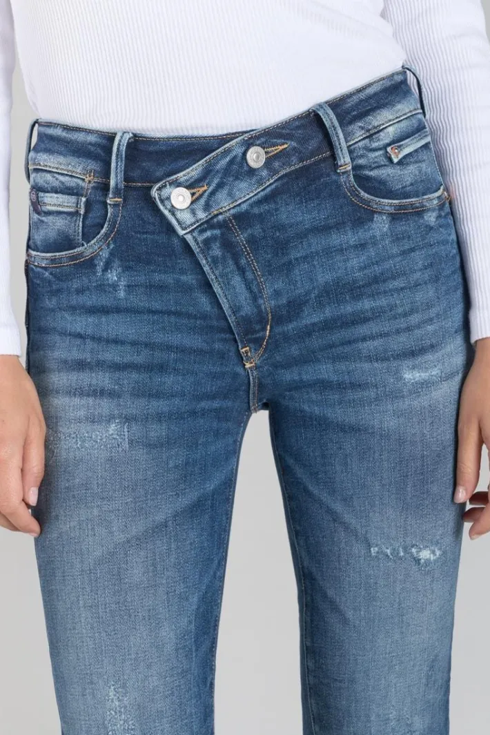 Le Temps des Cerises Zep Pulp Regular Taille Haute 7/8Eme Jeans Destroy Bleu N°2 Blue Cheap