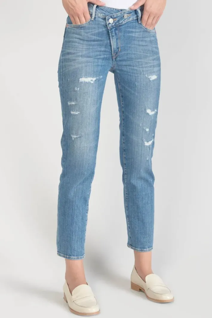 Le Temps des Cerises Zep Pulp Regular Taille Haute 7/8Eme Jeans Destroy Bleu N°4 Blue Sale